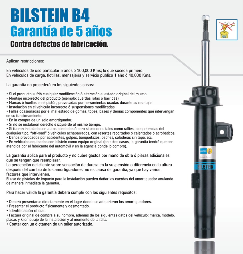 garantia bilstein b4