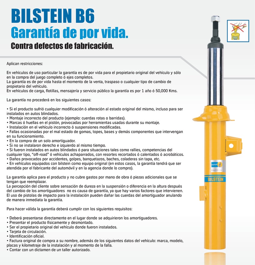 garantia bilstein b6